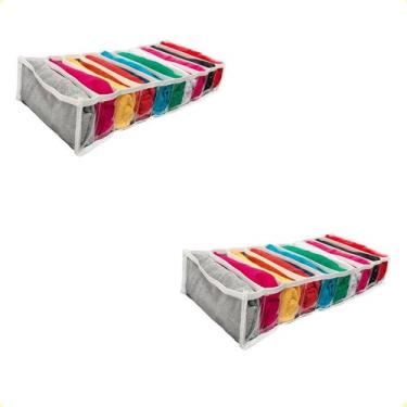 Imagem de Kit 2 Colmeia Organizadora de Gavetas Transp. 10 Nichos M - 123 Organi
