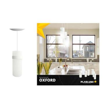 Imagem de Lustre Pendente Simples Luminaria Cozinha Quarto Sala Branco - Plaslum