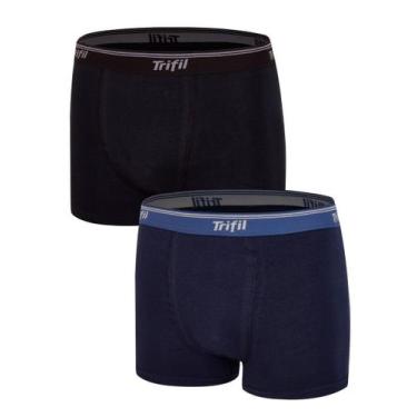 Imagem de Kit com 2 cuecas boxer trifil qe 5326, Azul, M
