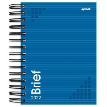 Imagem de agenda diaria 2022 brief case azul 184 paginas pronta entrega - spiral