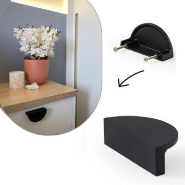 Imagem de Kit com 12 puxadores concha puxador para móveis madeira gaveta armario