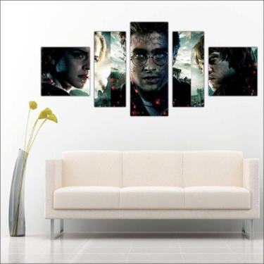 Imagem de Quadro Decorativo Harry Potter Decoração Salas Quartos Mosaico 5 Peças