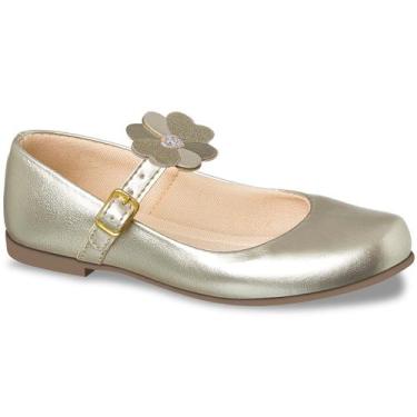 Imagem de Sapatilha Infantil Menina Antiderrapante Dourada - Pepite, Dourado, 36
