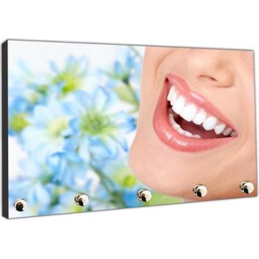 Imagem de Porta Chave Dentista Dente Consultórios Sorriso Organizador Chaveiros 