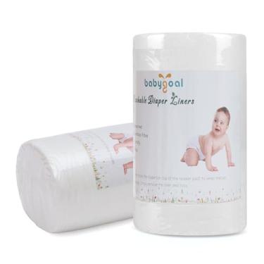Imagem de Forro de viscose biodegradável lavável Babygoal ecológico para fraldas de tecido, Bamboo Diaper Liners, All in one