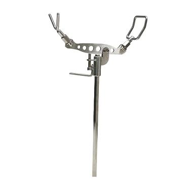 Imagem de Vara de pesca Suporte Rack Fodable Universal a?o Inoxidável Ajustável Portátil Suporte de Vara Estável para Equipamentos de Pesca de Lagos Terrestres, b/783(Uma)