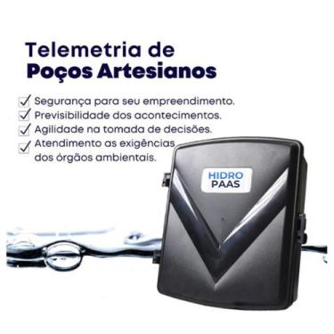 Imagem de Telemetria de Poço Artesiano 4G+Hidrômetro 5m³/h+Sensor de nível 100m 