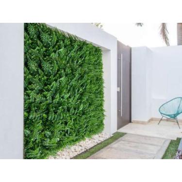 Imagem de 20 Painéis de Paredes Verdes Uv toque realista para jardim de Planta A