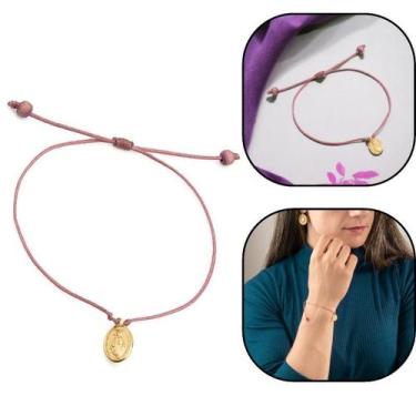 Imagem de Pulseira Nossa Senhora das Graças Fio Fino Rose - FORNECEDOR 1