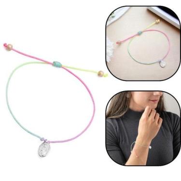 Imagem de Pulseira Nossa Senhora das Graças Fio Fino Degradê - FORNECEDOR 1