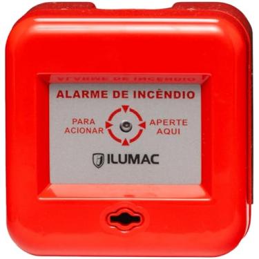 Imagem de Acionador Manual Rearmável 24v ILUMAC AMF-E Endereçável Para Alarme de Incêndio