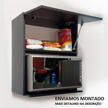 Imagem de Suporte Microondas C/ Armário Aéreo P/copo Nicho Cozinha Mdf - Mbrasil