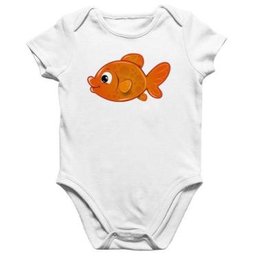 Imagem de Body Bebê Algodão Peixinho Brinquedo - Foca na Moda, Branco, GG