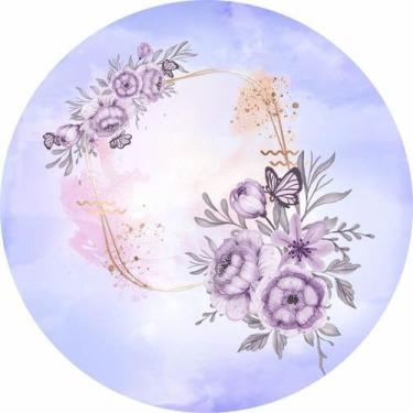 Imagem de Painel Redondo Veste Fácil C/ Elástico 1,50m Flores - Fadrix