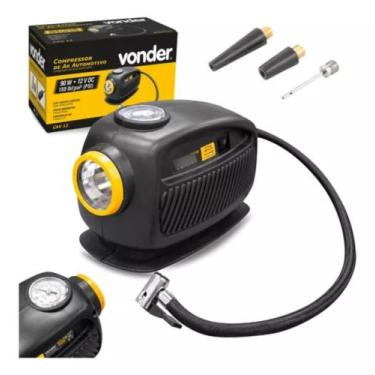 Imagem de Mini Compressor De Ar 12v Pneu Carro Moto Bike - Vonder