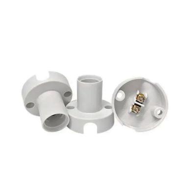 Imagem de KIT 10 Bocal Fixo Teto Soquete E14 Plástico Branco Decorlux