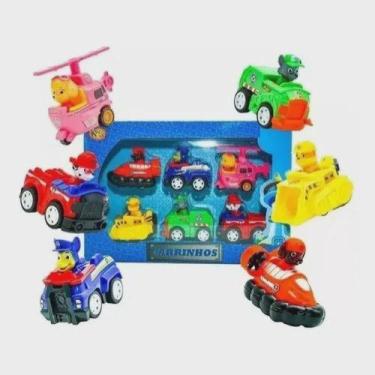 Imagem de Kit Conjunto 6 Carrinhos De Fricção Com Boneco - Patrulha Canina Infan