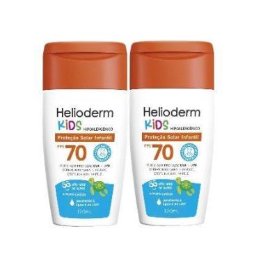 Imagem de Kit 2x Protetor Solar Corporal Helioderm Fps70 Kids 120ml - Kley Hertz
