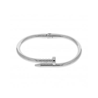 Imagem de Bracelete Minimalista Design Moderno Prego  - GEMERSON BIJOUX, Prata