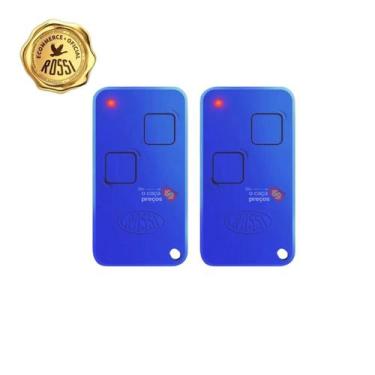 Imagem de Kit 2 Controles Remoto Rossi NTX RC 433mhz Motor de Portão AZUL - Ross