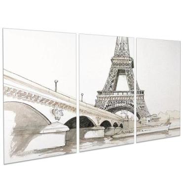 Imagem de Quadros Decorativos Paris Sala Escritório Quarto Moderno Casal PMG - D