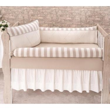 Imagem de Kit enxoval para berço americano e nacional (ternura) - tecido de linh