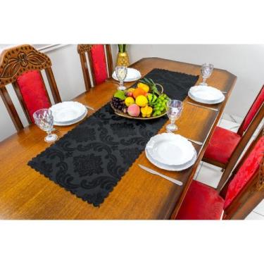 Imagem de KIT 2 CAMINHO DE MESA JACQUARD 1,40M x 40CM ADAMASCADO NATAL - Rafalor