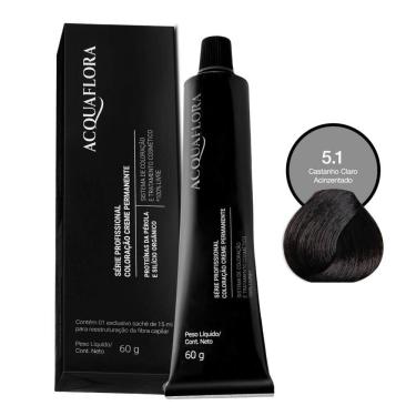Imagem de Coloração Creme Permanente Acquaflora 5.1 Castanho Claro Acizentado 60g