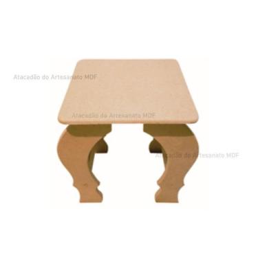 Imagem de Banqueta para Penteadeira Tamanho P 33x30x42 Mdf Madeira - ATACADÃO DO