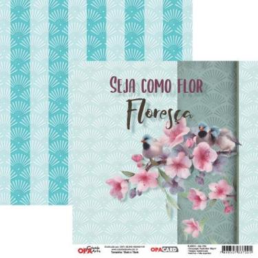 Imagem de Papel para Scrapbook OPACARD 15 x 15 cm - Flores 1 - 2754 - Opa Criand