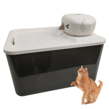 Imagem de Bebedouro Fonte de Agua Gato Cao Pet Cachorro Felino Animal de Estimaçao 2 Modos Sensor Presença Luz UV Silencioso Automatico Bateria Recarregavel
