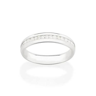 Imagem de Aliança Meia Cana Compromisso 4mm Rommanel prata 925 810221, 26