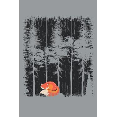 Imagem de Cute Fox In Forest Retro Hiking Foxes Pattern Woods Vintage Tree Nature Love: PUZZLE BOOK - Funny cute fox in the forest nature gift, present idea - ... riddle, note, book, sketch, planner, boredom