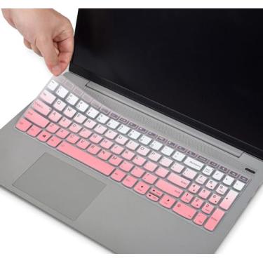 Imagem de Capa de teclado para laptop Lenovo V15 Series 15,6 polegadas 2024 2023, Lenovo IdeaPad 1/IdeaPad 1i 39.6 cm 15ADA07 15IAU7 15ALC7 15IJL7 15IGL7 Capa para teclado, acessórios Lenovo IdeaPad 15,6, rosa