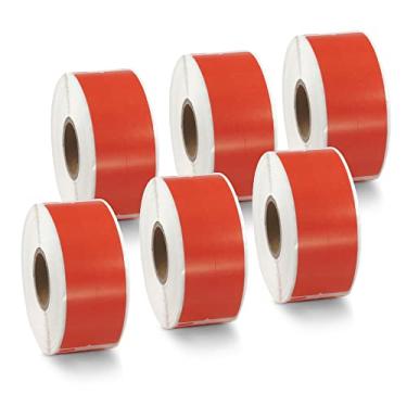 Imagem de BETCKEY Etiquetas coloridas compatíveis com etiquetas de pasta de arquivo Dymo 30277 (9/40.6 cm x 3-7/40.6 cm), compatíveis com impressoras de mesa Dymo LabelWriter Thermal 450, 4XL e Zebra [6 rolos,