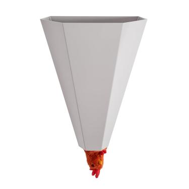 Imagem de SARUFO Cone de frango, cone de corte de metal, cone de matança de aves de tamanho médio para grandes camadas, frangos, assadeiras, perus até 3,6 kg, ferramenta de processamento
