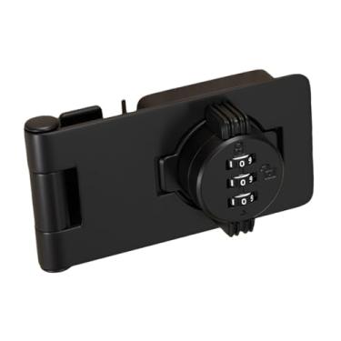 Imagem de Ｂｅｓｇａ Fechadura de combinação de armário com parafuso, trava giratória com senha, trava de armário sem chave para galpão ao ar livre, porta de animais de, Preto