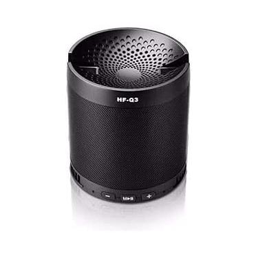 Imagem de Caixa de Som Bluetooth Portátil HF-03, Entrada USB, Rádio FM, Microfone Embutido, Controle de Volume, Compatível com MP3/MP4, Bateria Recarregável
