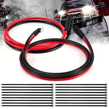 Imagem de HYD01684 HYD01690 Cabo de aterramento do lado do caminhão e arado compatível com os arados BOSS, o aterramento elétrico do arado de neve substitui o kit de reparo do arado de neve da Boss