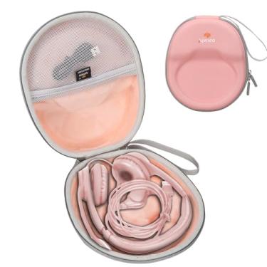 Imagem de Aproca Estojo rígido rosa para transporte, para Logitech H390 / Logitech Zone 301 / Logitech Zone 300 fone de ouvido com fio