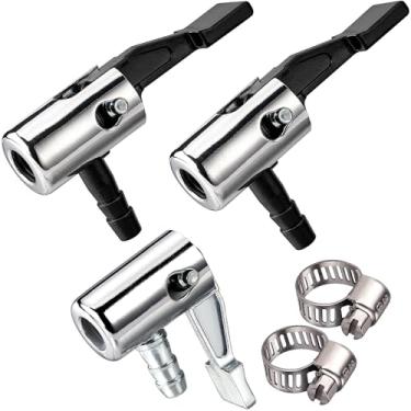 Imagem de Mandril de ar de trava de 1/10.2 cm, mini compressor de ar portátil para inflador de pneu mandril de pneu com conector de farpa para reparo de mangueira - pacote com 3