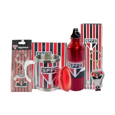 Imagem de Kit Presente São Paulo Caneca Térmica Inox Garrafa Chaveiro