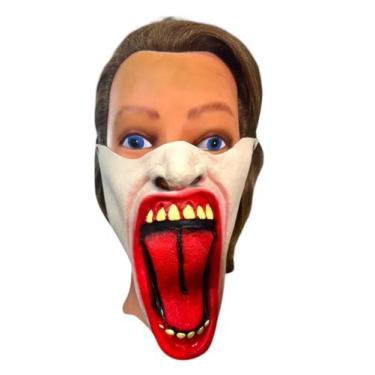 Imagem de Fantasia Meia Máscara língua para fora bocão aberto linguão - Blook
