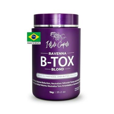 Imagem de I Belli Capelli Ravenna B-tox Capilar para Cabelos Loiros, 1kg (35.2 oz) – Sem Formol, Antifrizz, Alinhamento Capilar, Hidratação Profunda e Ação Umectante, com Óleo de Argan, Queratina e Pantenol.