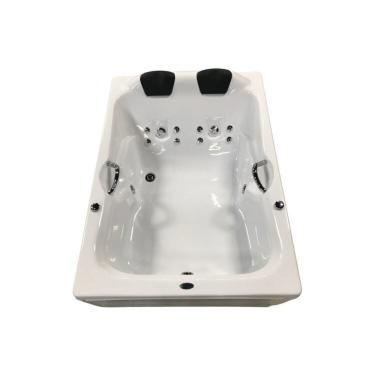 Imagem de Banheira Acrillic Dupla 1,50x1,20m com Hidro Premium Ouro Fino com Aquecedor Branco