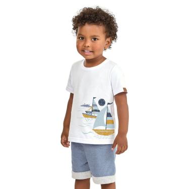 Imagem de Infantil - Conjunto Menino Barco Elian Branco  menino