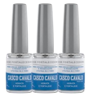 Imagem de Kit 3 Base Fortalecedora Casco Cavalo 8Ml - Trop Care