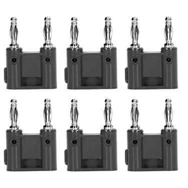 Imagem de Plugue de Banana Dupla, Tomada de Banana de 2 Vias, Tomada de Banana de 2 Vias, Tomada de Banana de Latão PE Dupla para Instrumentos Eletrônicos, Conectores de Cabo Eletrônicos