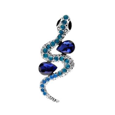 Imagem de Two StyleThe Bronzed King Cobra Broches Mulheres Homens Strass Esmalte Cobra Animal Festa Broche Casual Presentes, normal, Metal, Pedra preciosa na