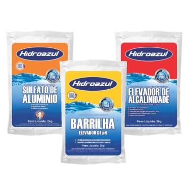 Imagem de Kit Piscina Sulfato Aluminio Barrilha Elevador Alcalinidade - Geral